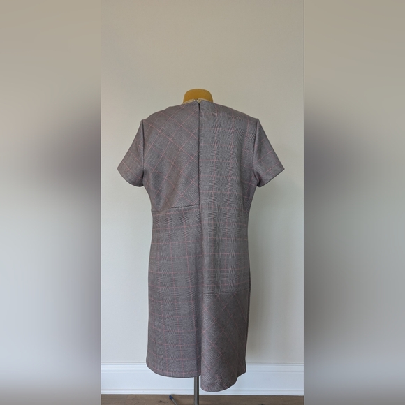 Dkny sz 14 Plaid Short Sleeve Dress - Picture 2 of 5